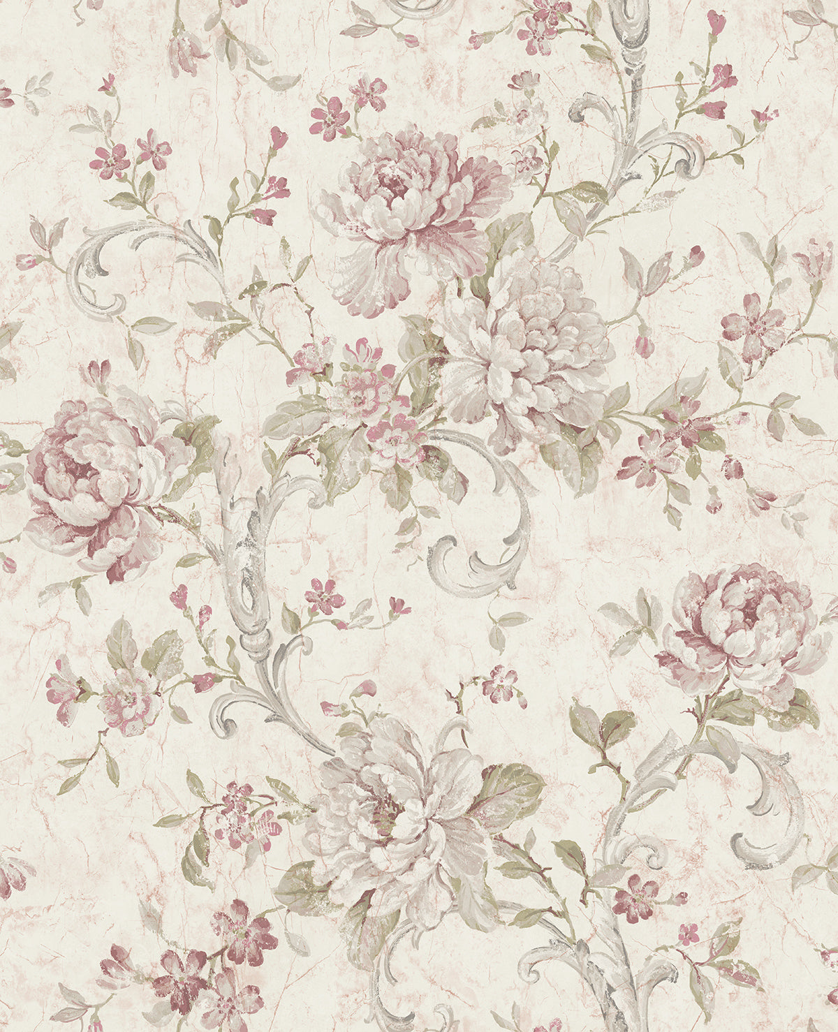 Shop Sample Antiqued Rose Wallpaper in Dusty Mauve from the Vintage Home 2  Collection