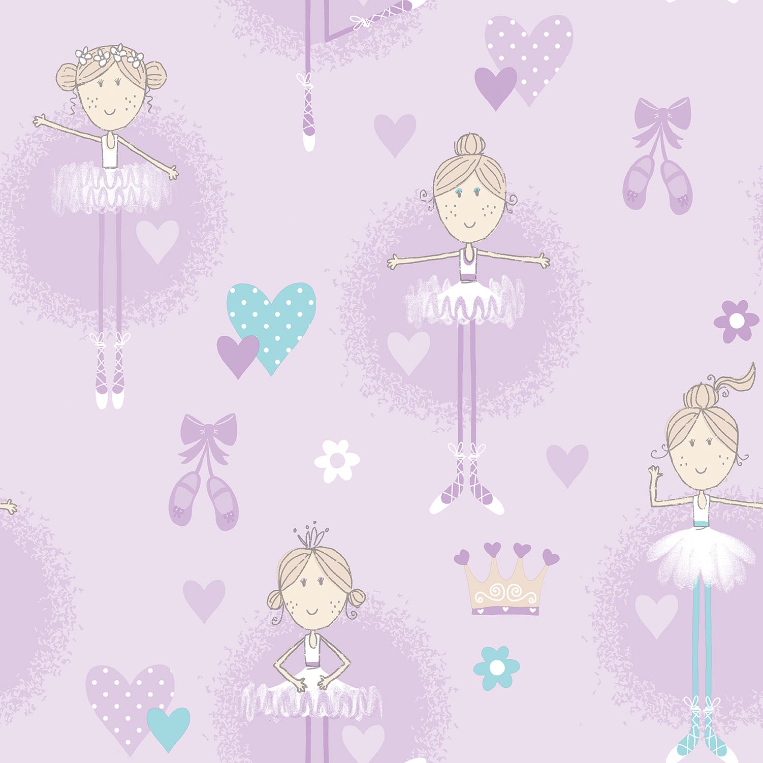 Shop Sample Ballerina Purple Wallpaper from the Just 4 Kids 2