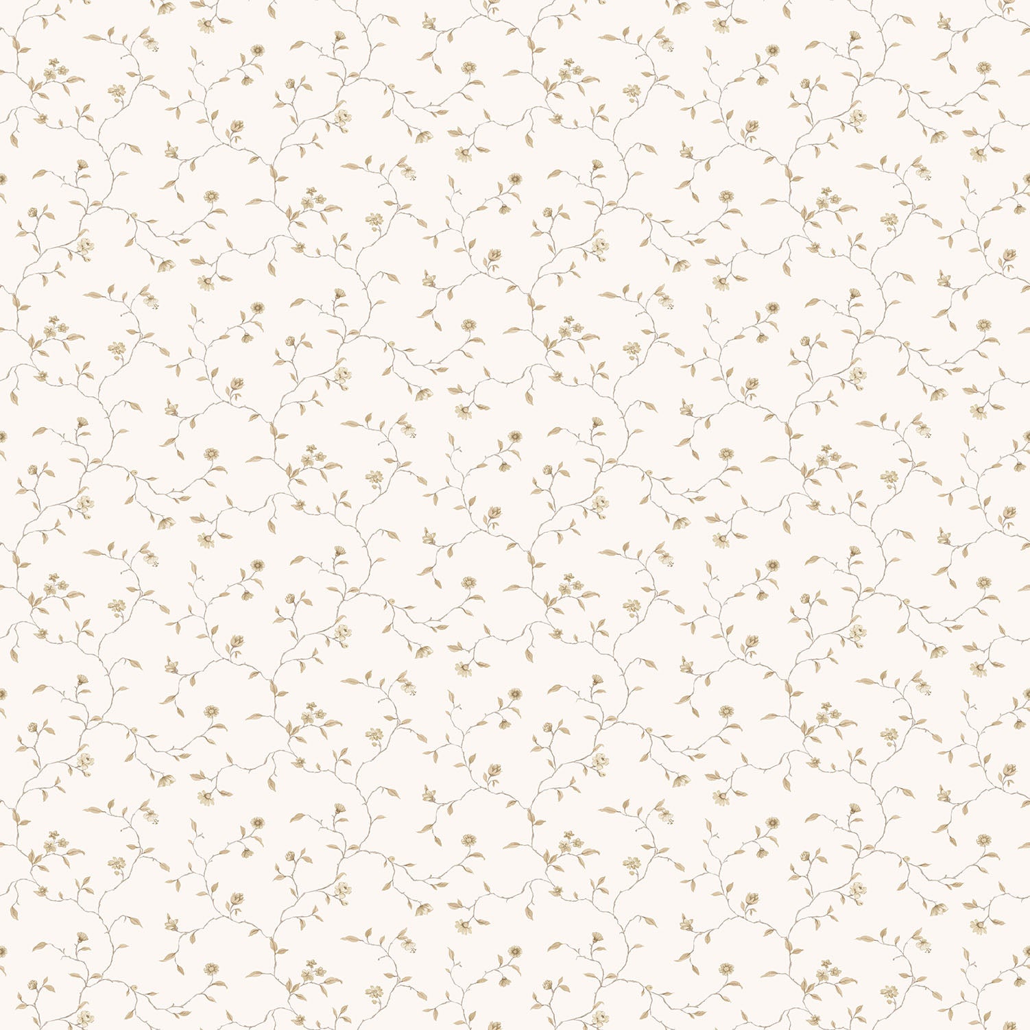 Vines & Dots Beige Wrapping Paper