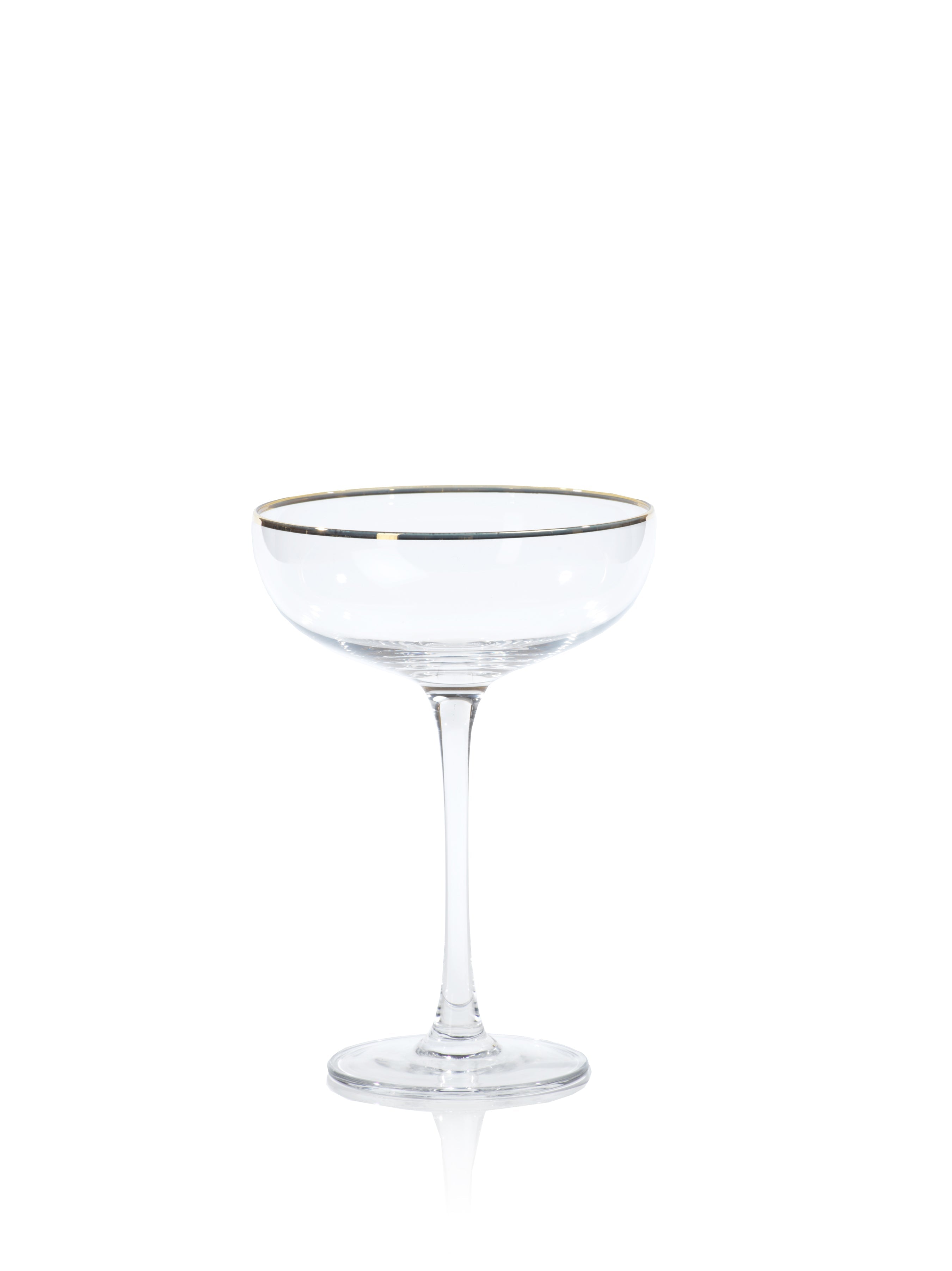 Terrell Bamboo Stem Martini Glasses Set of 4 by Zodax
