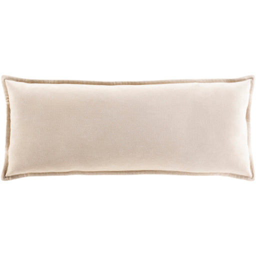 Beige velvet pillow sale