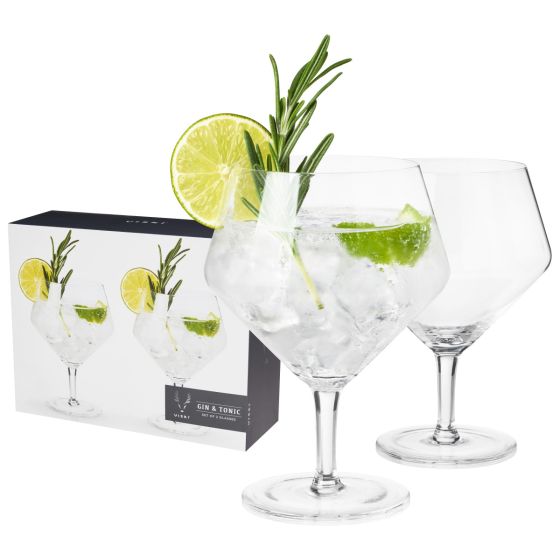 Viski Angled Crystal Amaro Spritz Glasses