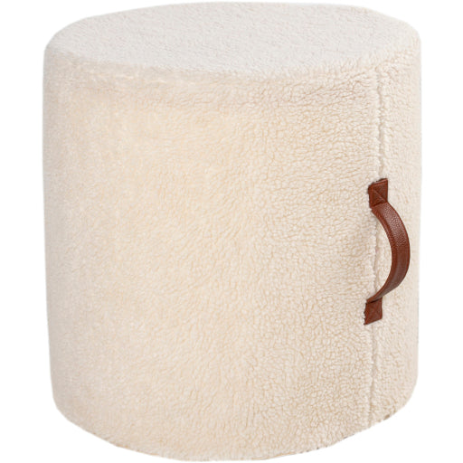 Shop Shepherd Cream Tall Pouf Burke Decor