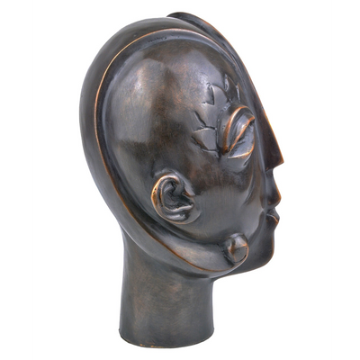 product image for Cubist Head Bronze By Currey Company Cc 1200 0720 3 96