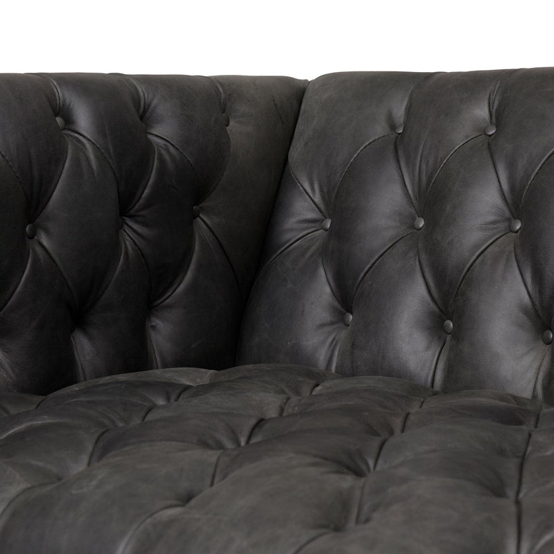 media image for Williams Leather Sofa in Natural Washed Ebony - Open Box 4 23