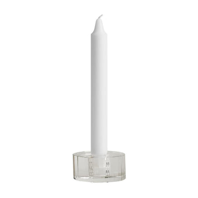 product image for Nordic Glass Candleholder - Low Facet - Clear 69