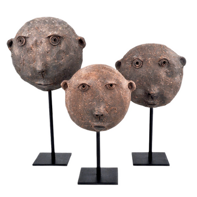 product image of Terracotta Masks Set Of 3 By Currey Company Cc 1200 0726 1 520