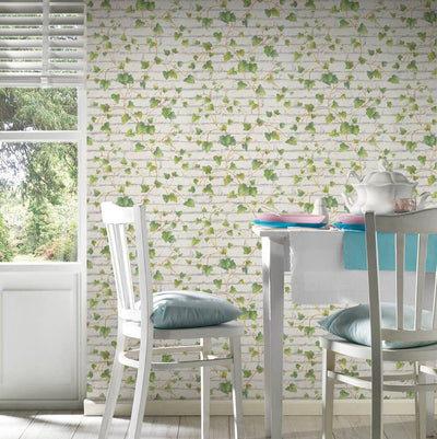 product image for Brick & Vine Wallpaper in Green/White 58