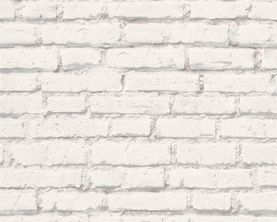 product image of Sample Brick Stone Wallpaper in Grey/White 526