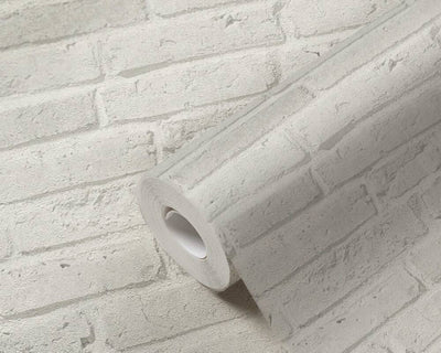 product image for Brick Stone Wallpaper in Soft Grey 0