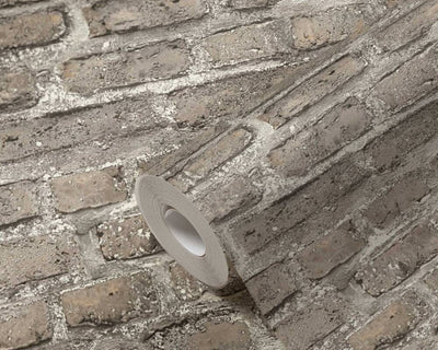 product image for Brick Cottage Deco Wallpaper in Grey 8