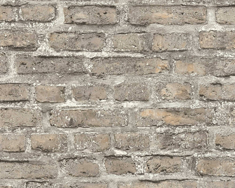 media image for Brick Cottage Deco Wallpaper in Grey 249