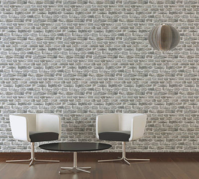 product image for Brick Cottage Deco Wallpaper in Grey/Neutral 50