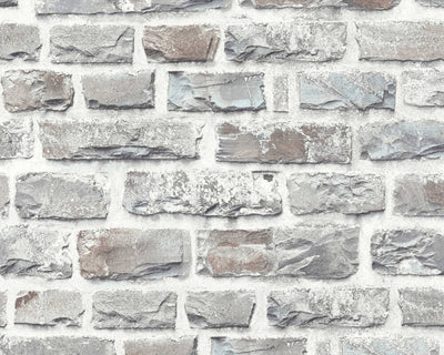 product image of Brick Cottage Deco Wallpaper in Grey/Ivory 593