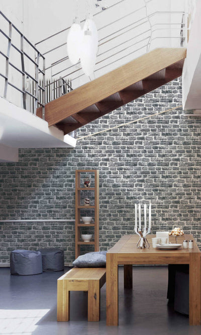 product image for Brick Cottage Deco Wallpaper in Dark Grey 71