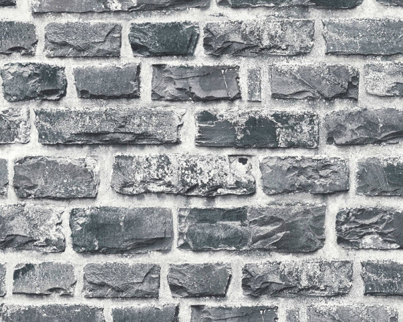 media image for Brick Cottage Deco Wallpaper in Dark Grey 297