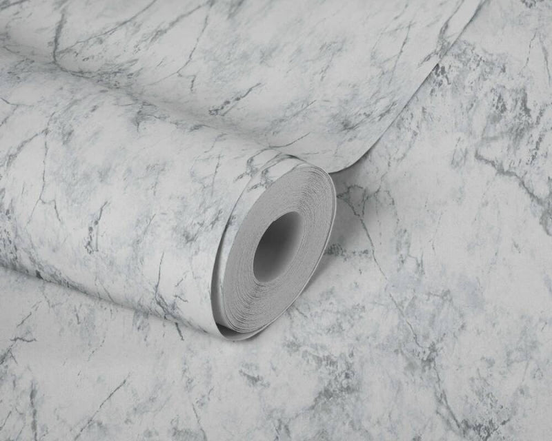 media image for Marble Wallpaper in Grey/White 250