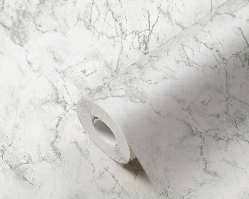media image for Marble Wallpaper in Soft Grey/White 290