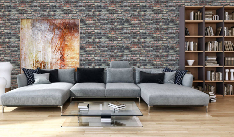 media image for Brick Cottage Wallpaper in Brown/Beige/Grey 20