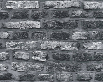 product image of Brick Cottage Wallpaper in Grey/Black 514