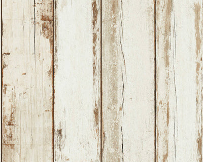 product image for Wood Panel Stripes Wallpaper in Brown/Cream 41