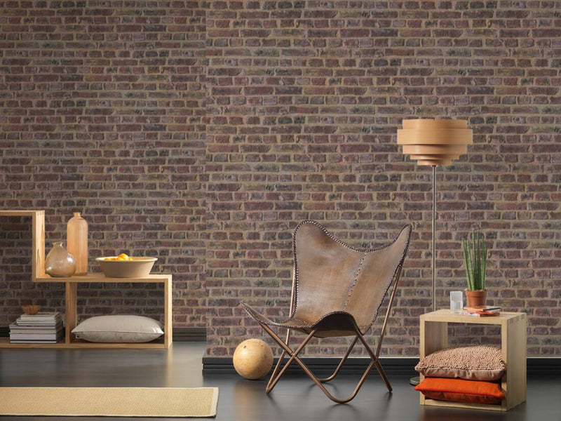 media image for Brick Cottage Wallpaper in Brown/Red 276