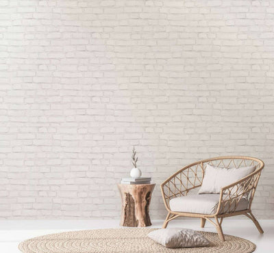 product image for Brick Cottage Wallpaper in Stone/White 48