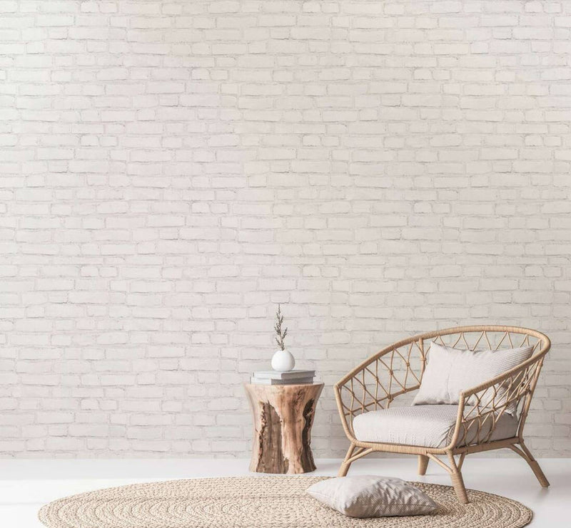 media image for Brick Cottage Wallpaper in Stone/White 266