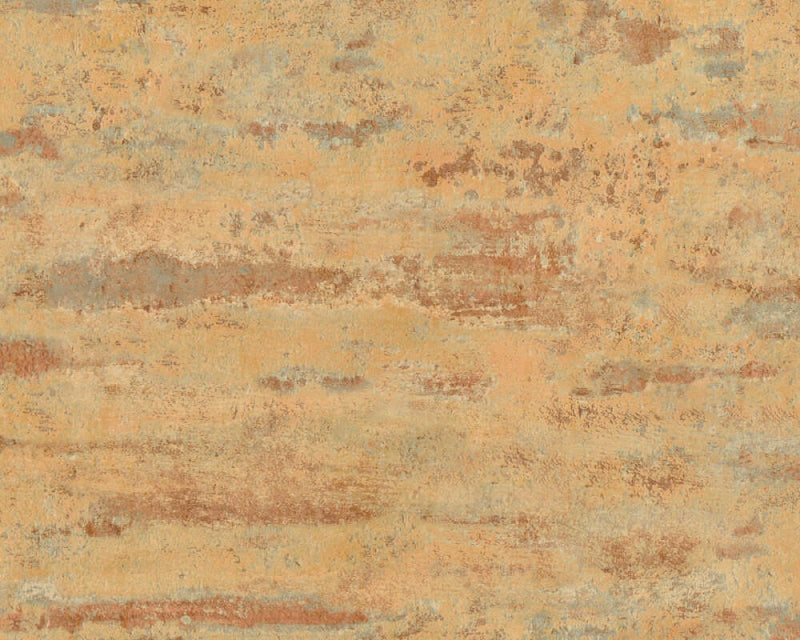 media image for Distressed Stone Wallpaper in Orange/Blue 290