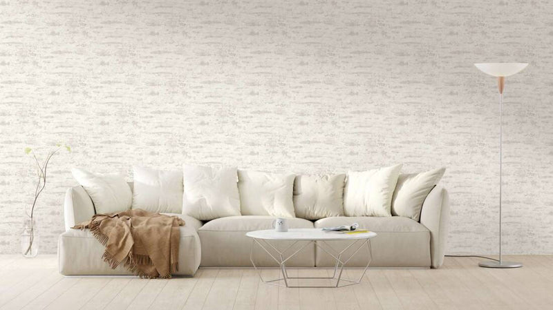 media image for Distressed Stone Wallpaper in White 295