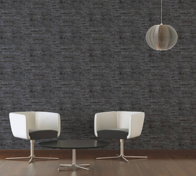 product image for Distressed Stone Wallpaper in Black 65