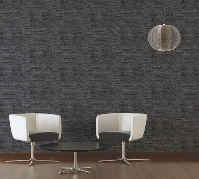 product image for Distressed Stone Wallpaper in Black 10