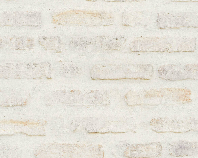 media image for Brick Deco Wallpaper in White/Grey/Red 245