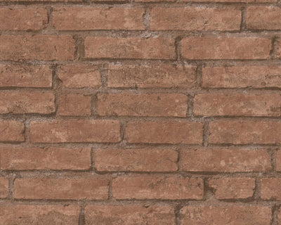product image of Brick Structures Wallpaper in Brown/Orange 543