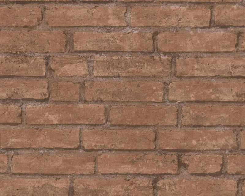 media image for Brick Structures Wallpaper in Brown/Orange 28