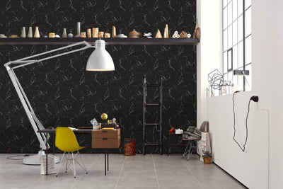 product image for Marble Structures Wallpaper in Black/Grey/Metallic 17