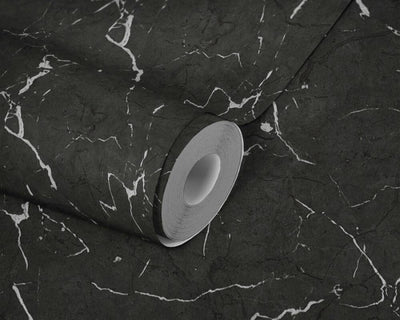 product image for Marble Structures Wallpaper in Black/Grey/Metallic 7