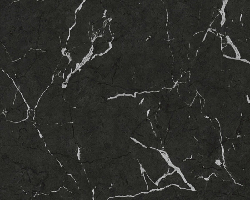 media image for Marble Structures Wallpaper in Black/Grey/Metallic 23