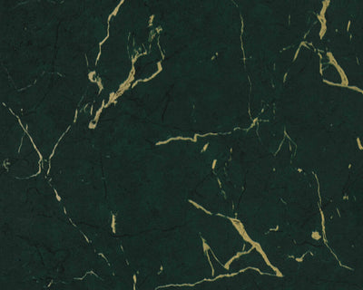 product image of Sample Marble Structures Wallpaper in Dark Green/Metallic 588