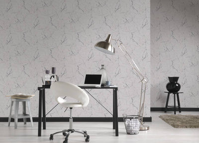 product image for Marble Structures Wallpaper in Grey/Metallic 47