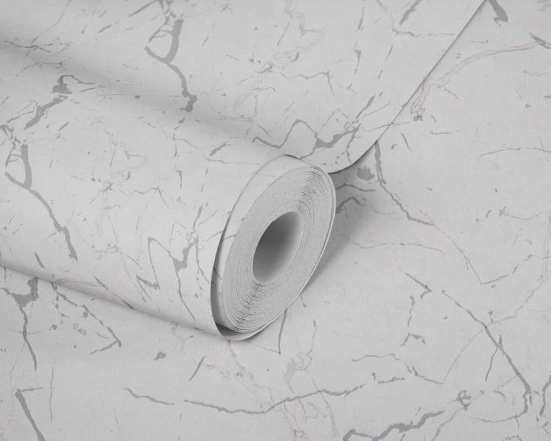media image for Marble Structures Wallpaper in Grey/Metallic 226