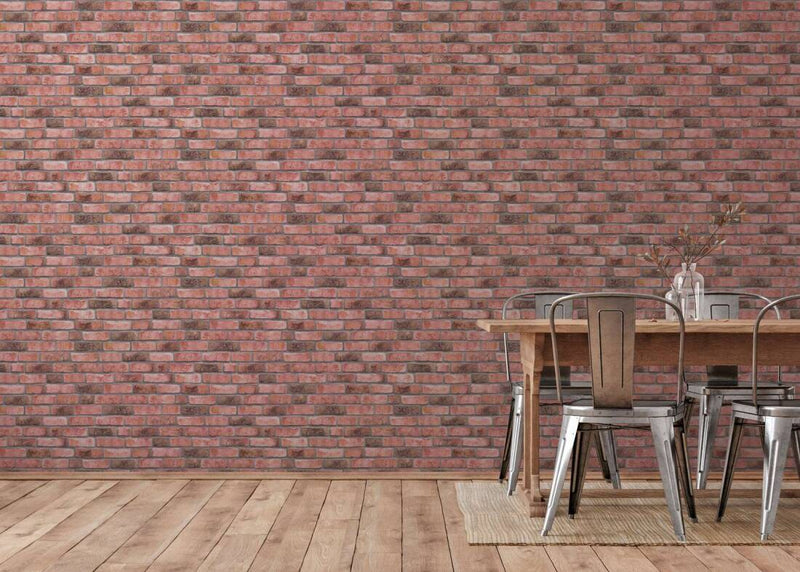 media image for Brick Wallpaper in Brown/Red 284