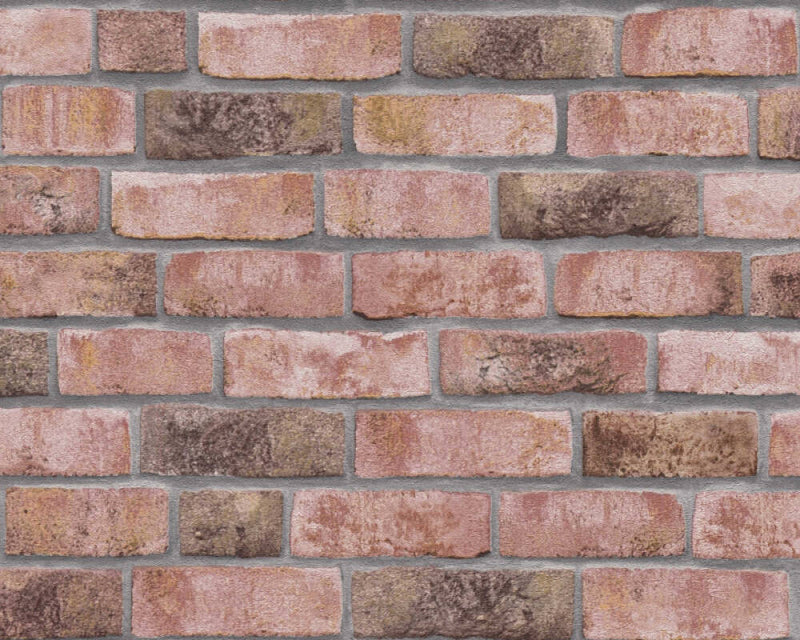 media image for Brick Wallpaper in Brown/Red 234