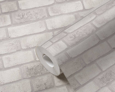 product image for Brick Stone Wallpaper in Cream/White 66