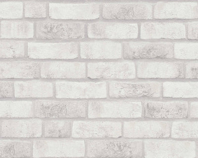 product image of Sample Brick Stone Wallpaper in Cream/White 562