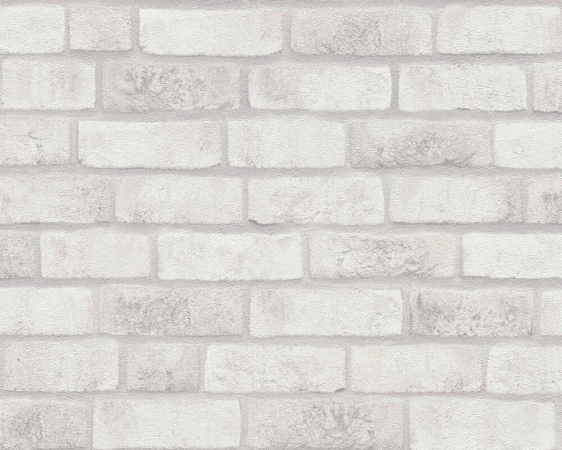 media image for Brick Stone Wallpaper in Cream/White 289