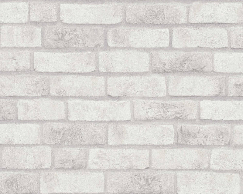 media image for Sample Brick Stone Wallpaper in Cream/White 221