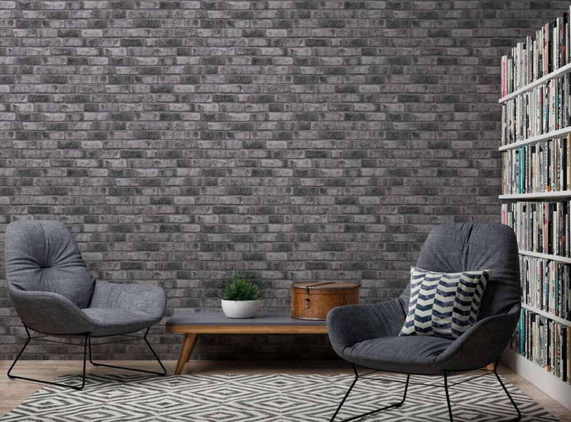 media image for Brick Wallpaper in Grey 268