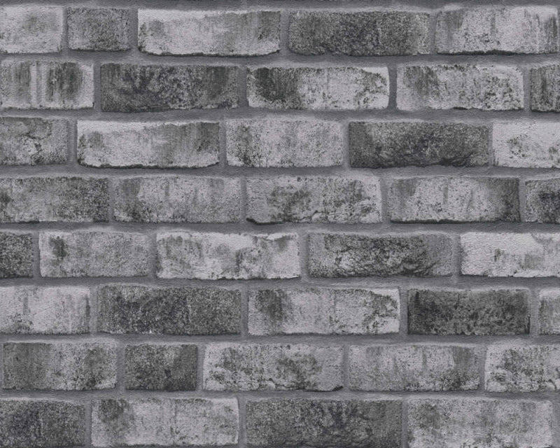 media image for Brick Wallpaper in Grey 232