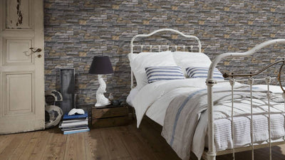 product image for Stone Deco Wallpaper in Grey/Yellow 76